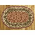 Capitol Earth Rugs Olive-Burgundy-Gray Jute Braided Rug 05-024